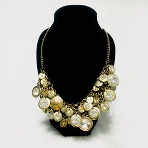 Acrylic Jewels Cluster Statement Necklace Fashion Jewelry